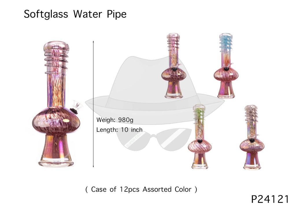 P24121 10 INCH SOFTGLASS WATER PIPE