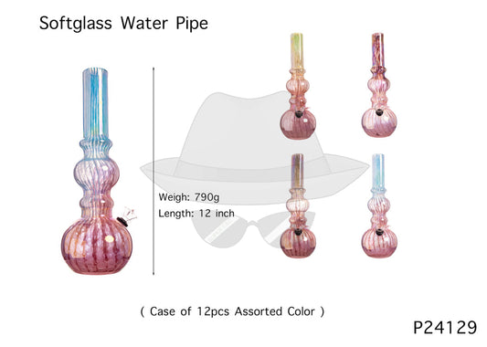 P24129 12 INCH SOFTGLASS WATER PIPE