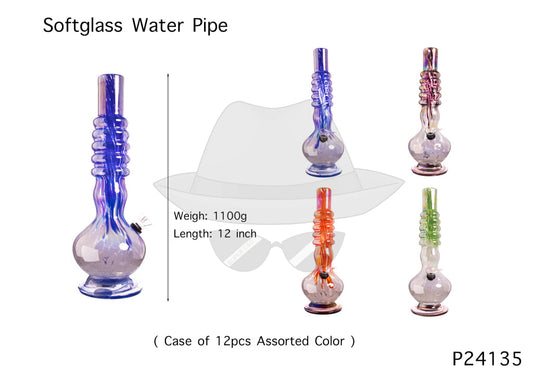 P24135 12 INCH SOFTGLASS WATER PIPE