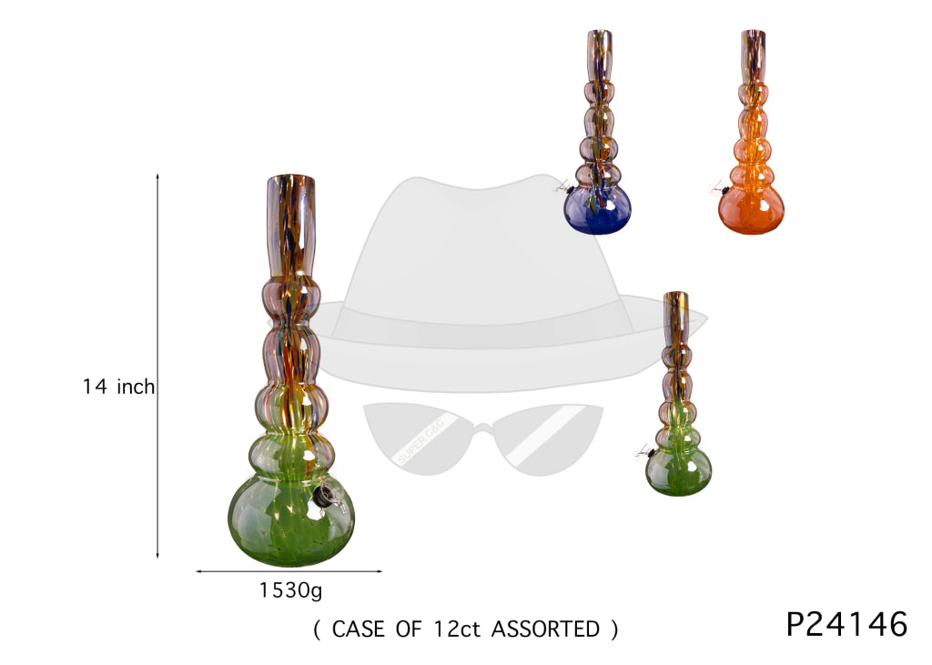 P24146 14 INCH SOFTGLASS WATER PIPE
