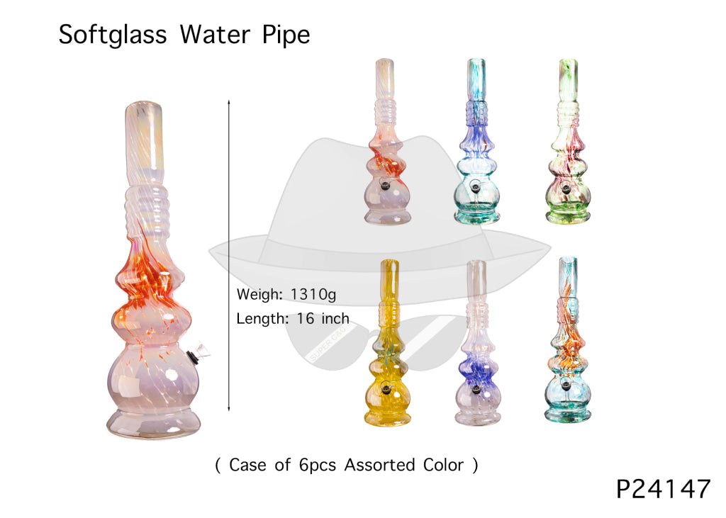 P24147 16 INCH SOFTGLASS WATER PIPE
