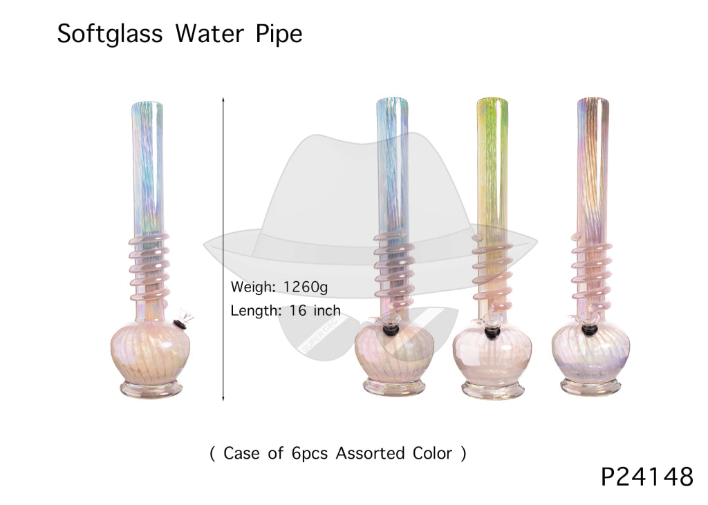 P24148 16 INCH SOFTGLASS WATER PIPE