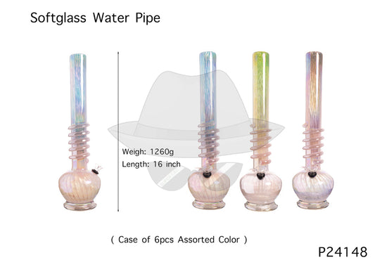 P24148 16 INCH SOFTGLASS WATER PIPE