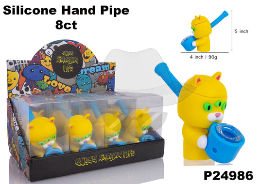 P24986 SILICONE HAND PIPE DISPLAY - 8CT
