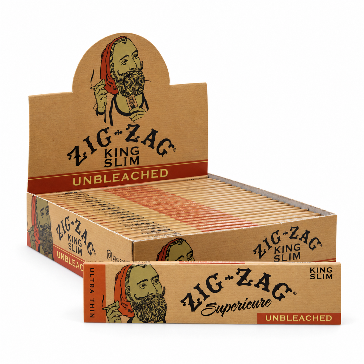 Zig-Zag UNBLEACHED KING SLIM PAPER