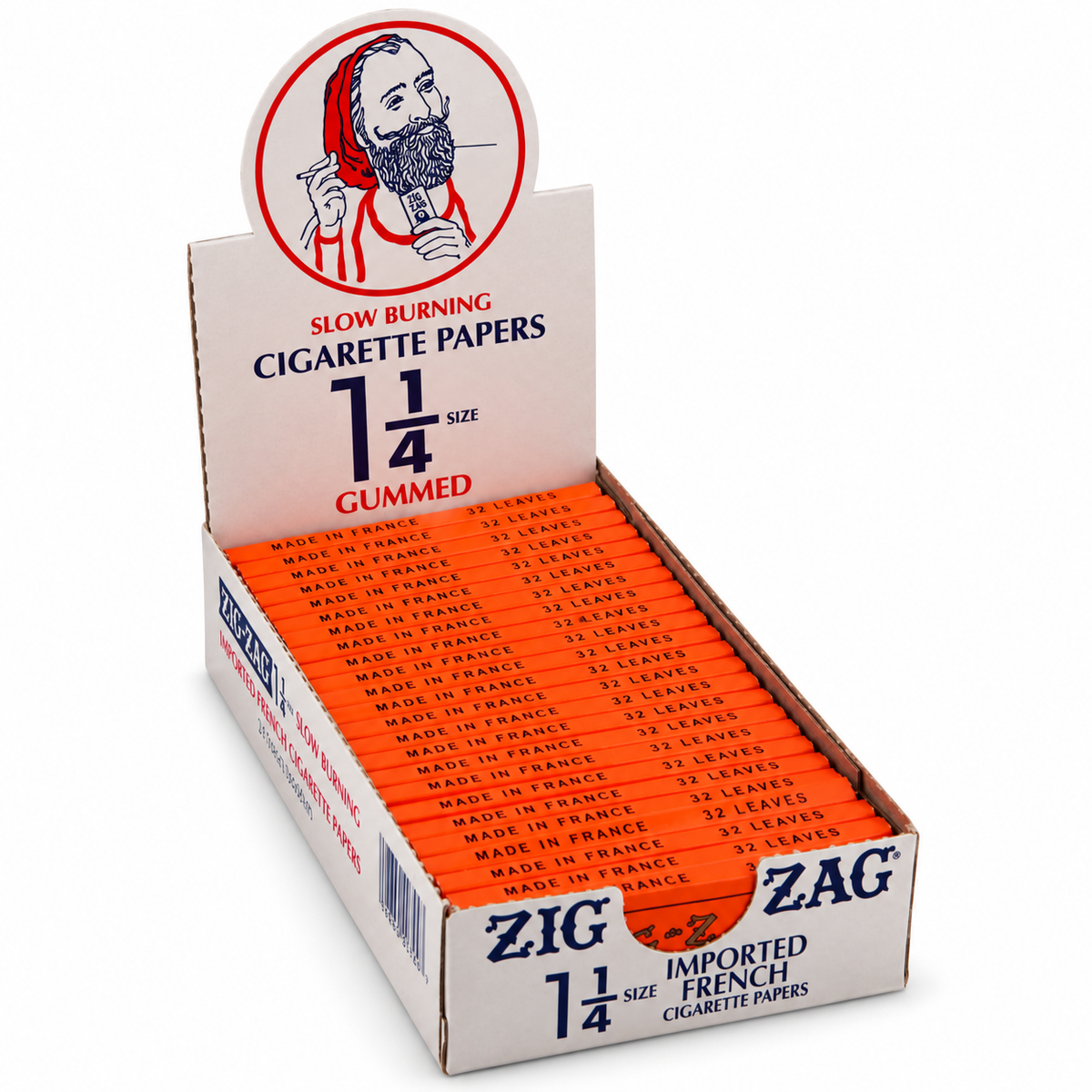 Zig Zag ORANGE PAPER 1 1/4 SIZE