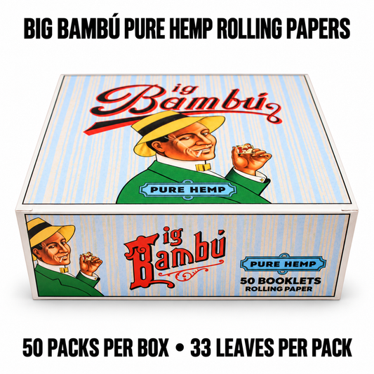 Big Bambú Pure Hemp Rolling Papers — 50-Pack Box