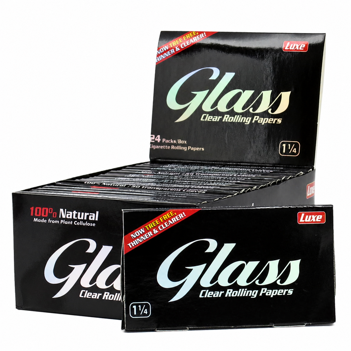 Glass Clear Rolling Paper 1.25 Size