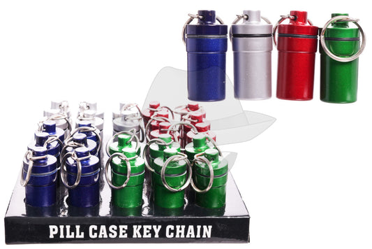 Pill Fob with Key Ring Display of 24pcs