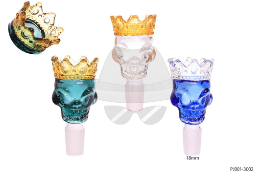 PJ001-3002 18" Male Skull Glass Bowl