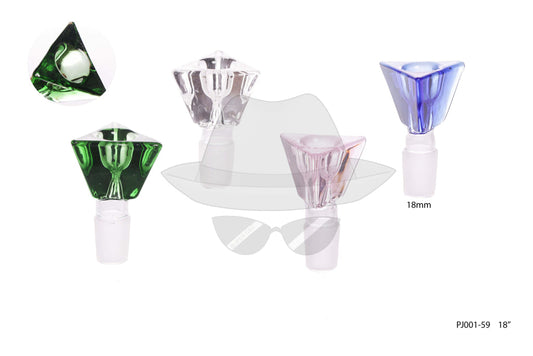 PJ001-59 18" Male Triangle Glass Bowl