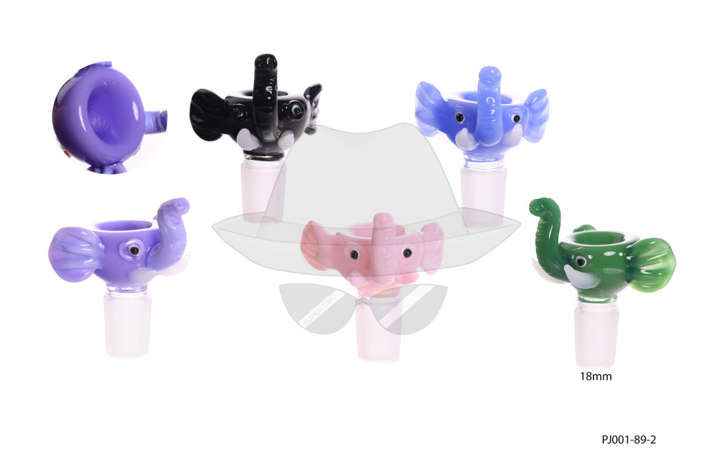 PJ001-89 18mm Male Elephant Glass Bowl