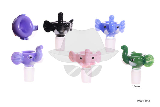 PJ001-89 18mm Male Elephant Glass Bowl