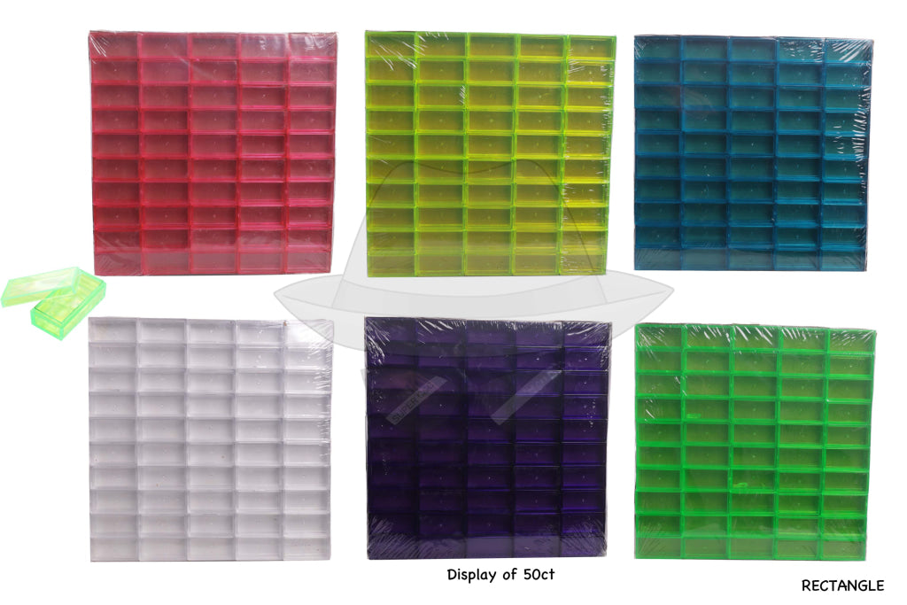 Plastic Jar Rectangle -50ct