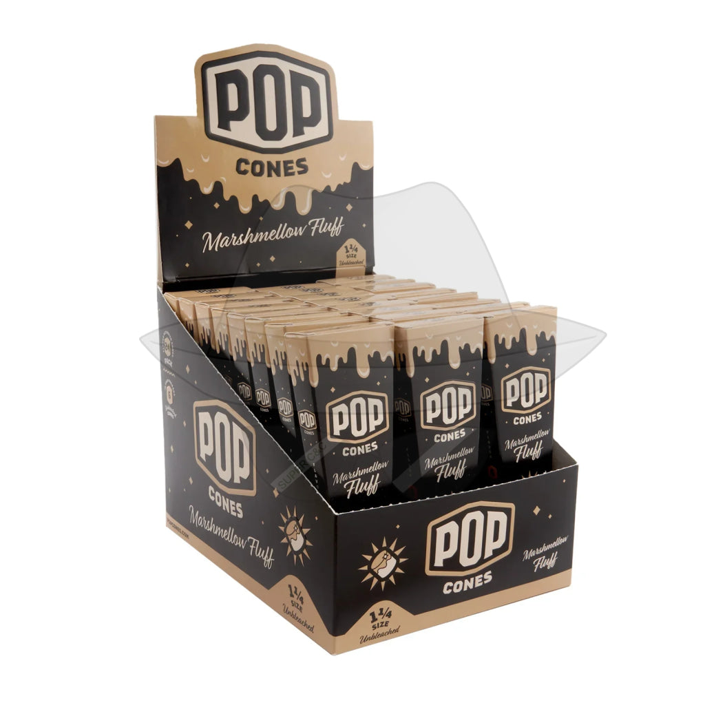 Pop Cones 1 ¼ Size Unbleached 6pk Cones - 24ct Display