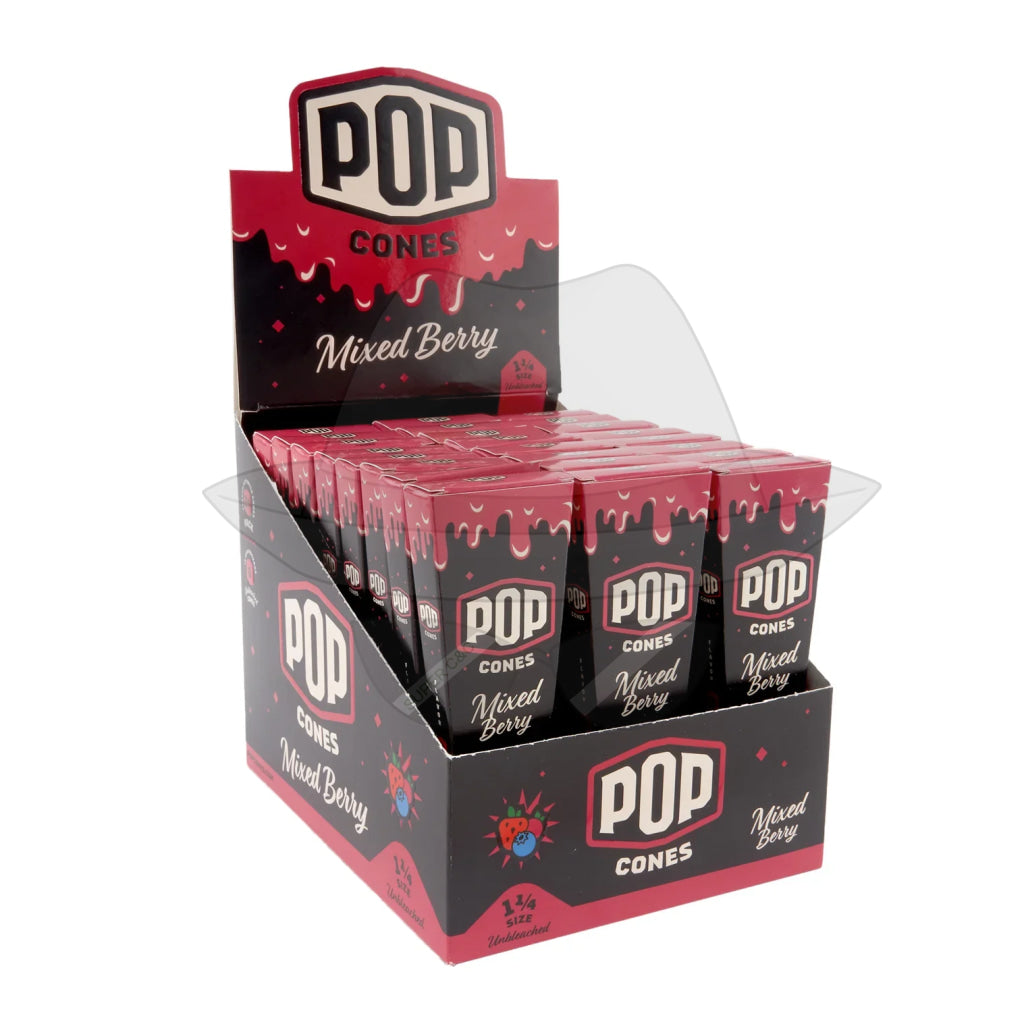 Pop Cones 1 ¼ Size Unbleached 6pk Cones - 24ct Display