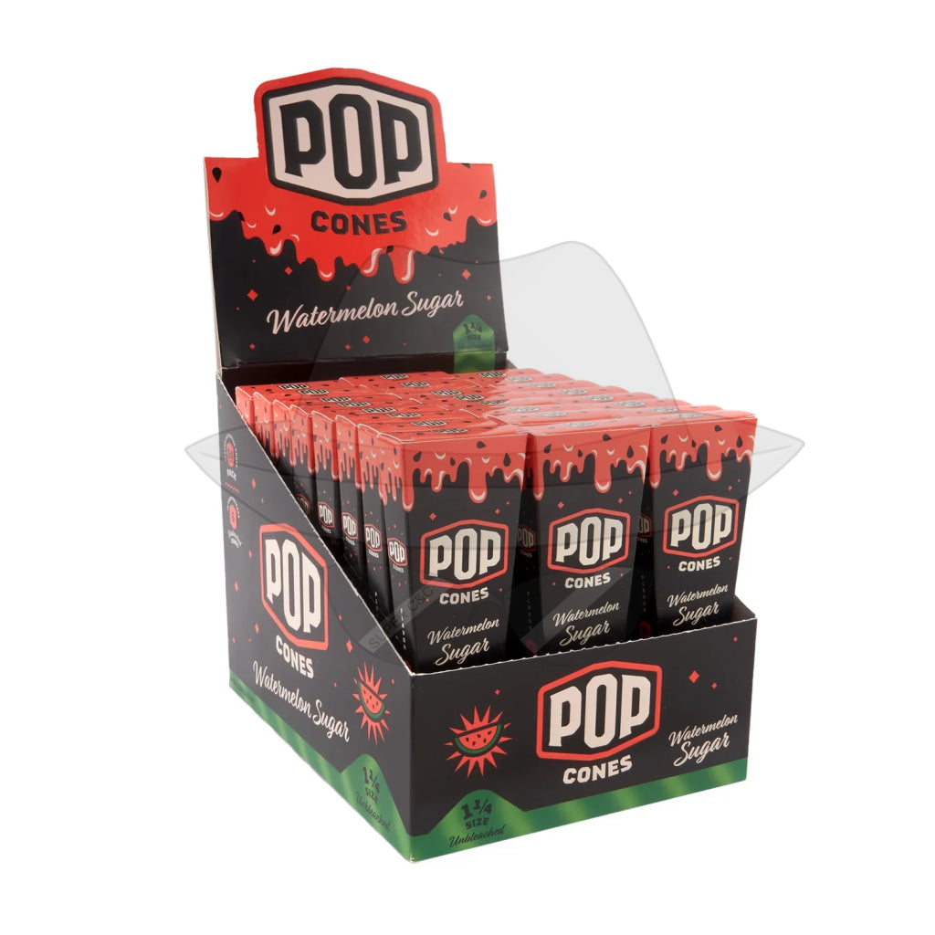 Pop Cones 1 ¼ Size Unbleached 6pk Cones - 24ct Display