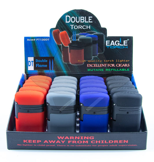 PT130DT EAGLE Double Flame Torch Lighter 20pcs
