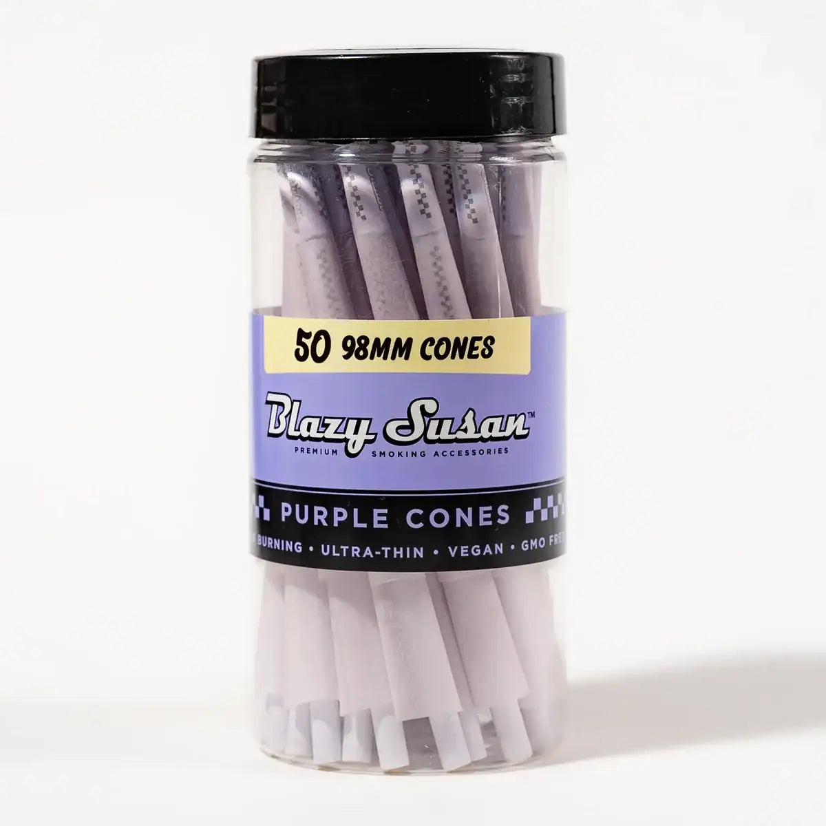 Blazy Susan Purple Pre Rolled Cones Jar