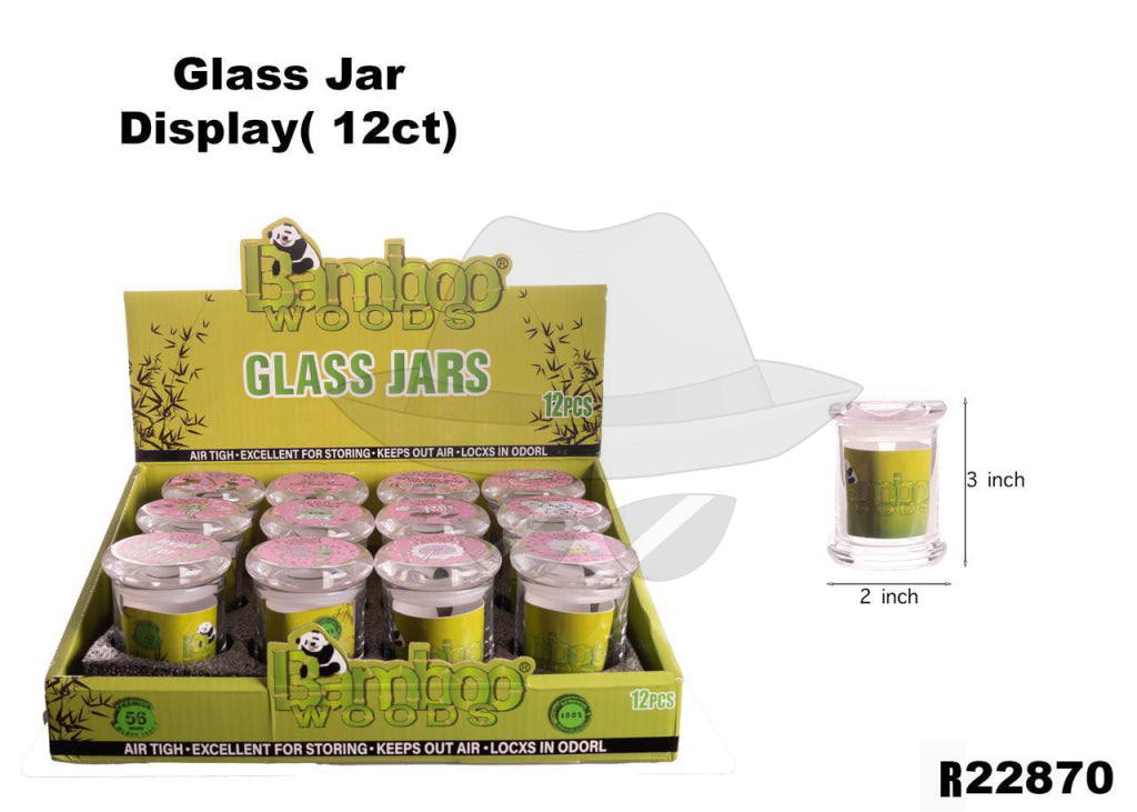 R22870 Glass Jar -12ct