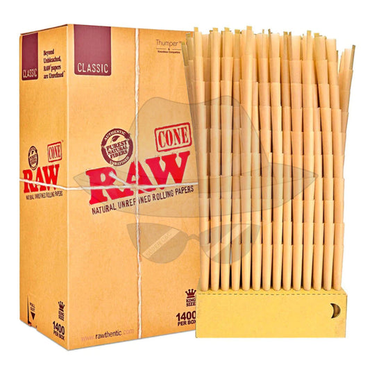 RAW Classic King Size Pre Rolled Cones (1400/Box)