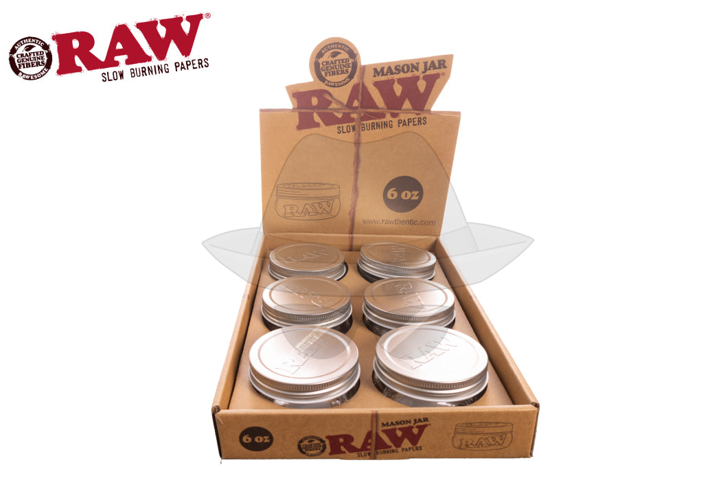 RAW GLASS MASON JAR-6CT DISPLAY