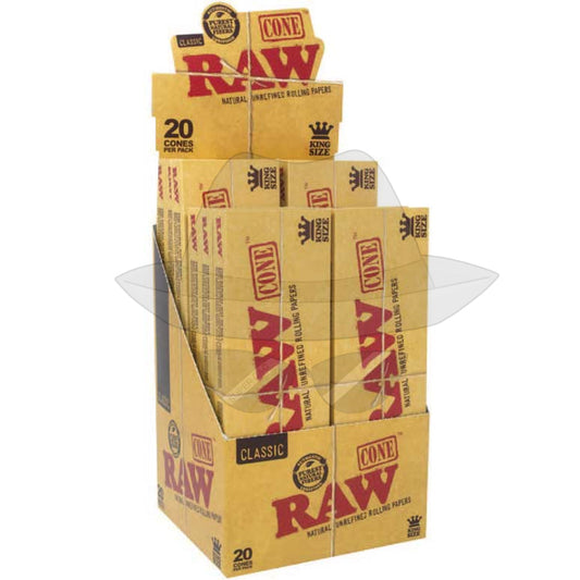 RAW King size Pre-Roll 20pk Cones-12pack