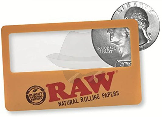 Raw Natural Rolling Papers Magnifying Card