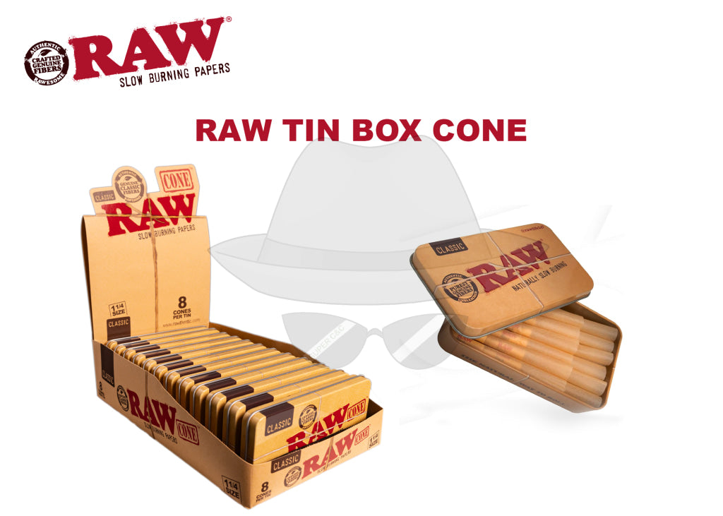RAW® Tin box 8PK CONE