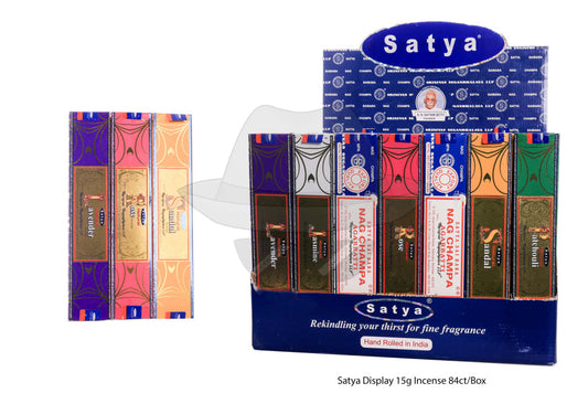 Satya Display 15g Incense 84ct