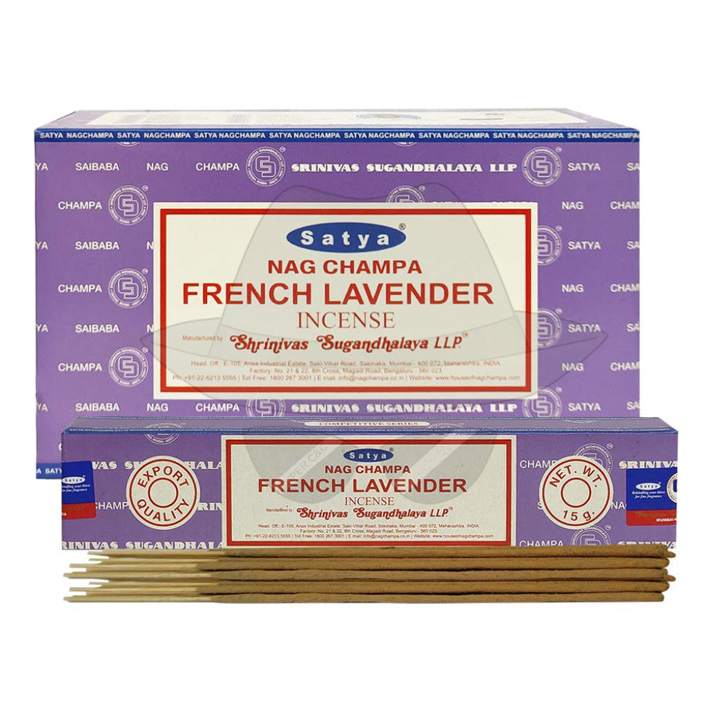 Satya French Lavender Incense Sticks 15g x 12 Boxes