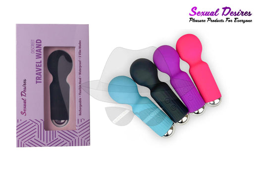 SEXUAL DESIRES  TRAVEL WAND WITH 20 FUNCTIONS