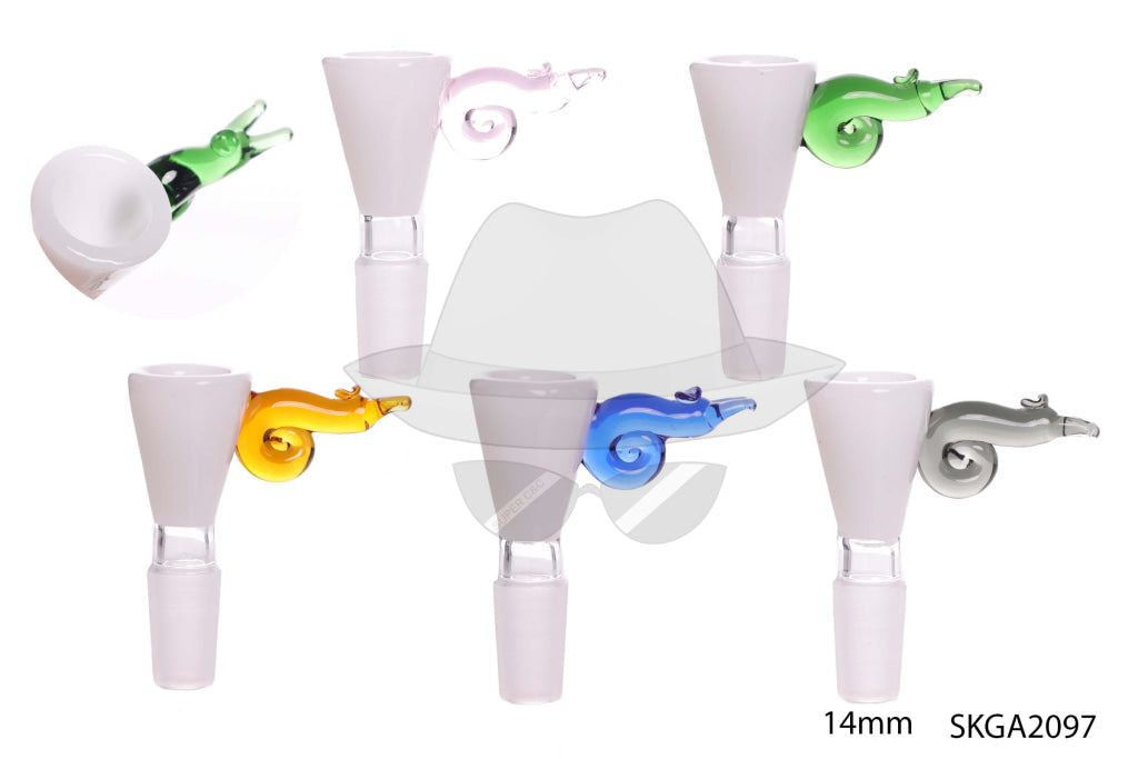 SKGA2097 14" Male Snail Glass Bowl