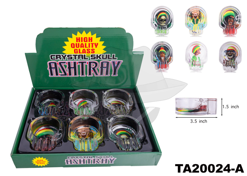 SKULL GLASS ASHTRAY TA20024