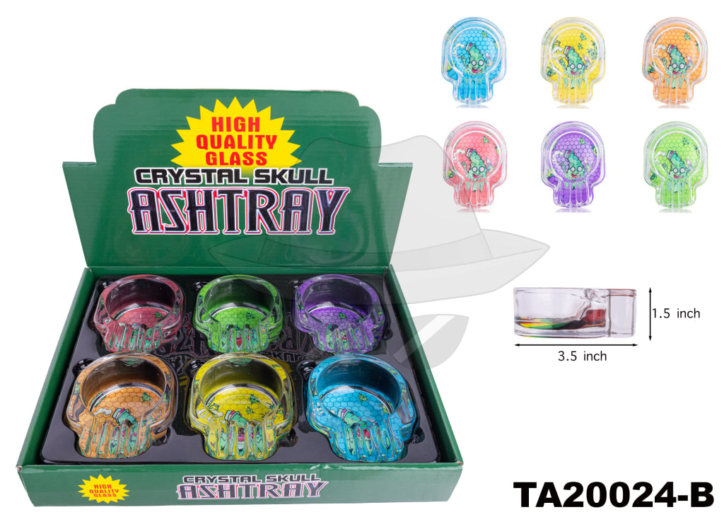 SKULL GLASS ASHTRAY TA20024