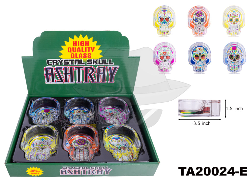 SKULL GLASS ASHTRAY TA20024
