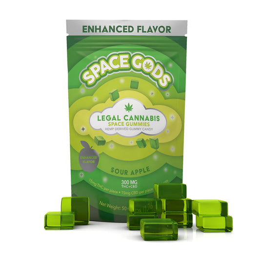 Space Gods Sour Apple | THC + CBD – 10pc