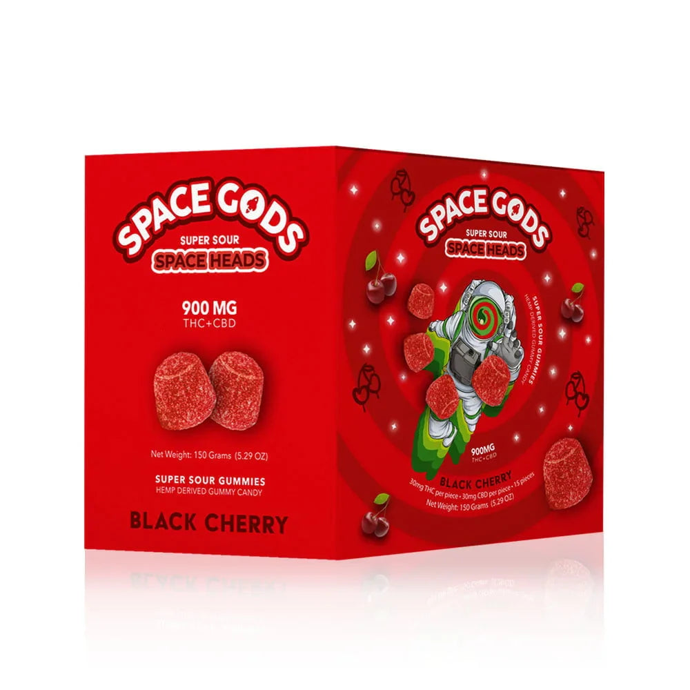 Space Gods Super Sour Space Heads- Black Cherry