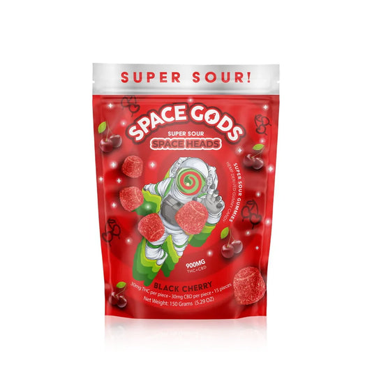 Space Gods Super Sour Space Heads- Black Cherry