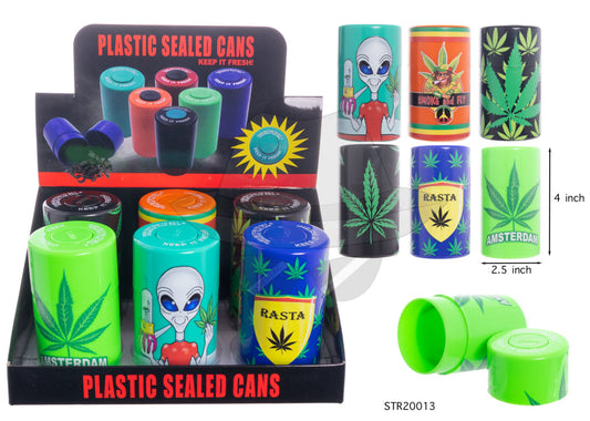 STR20013 LEAF Plastic Sealed Cans 6ct