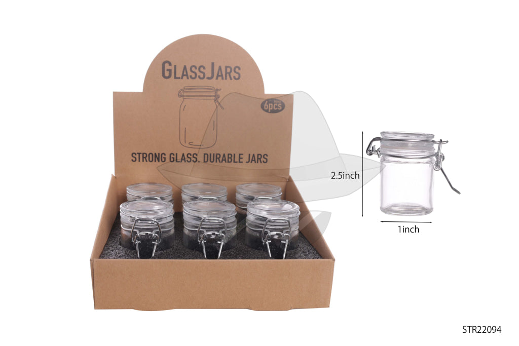 STR22094 Glass Jar-6ct