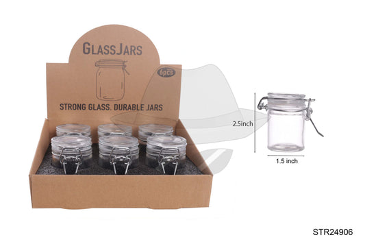 STR24906 Glass Jars - 6ct