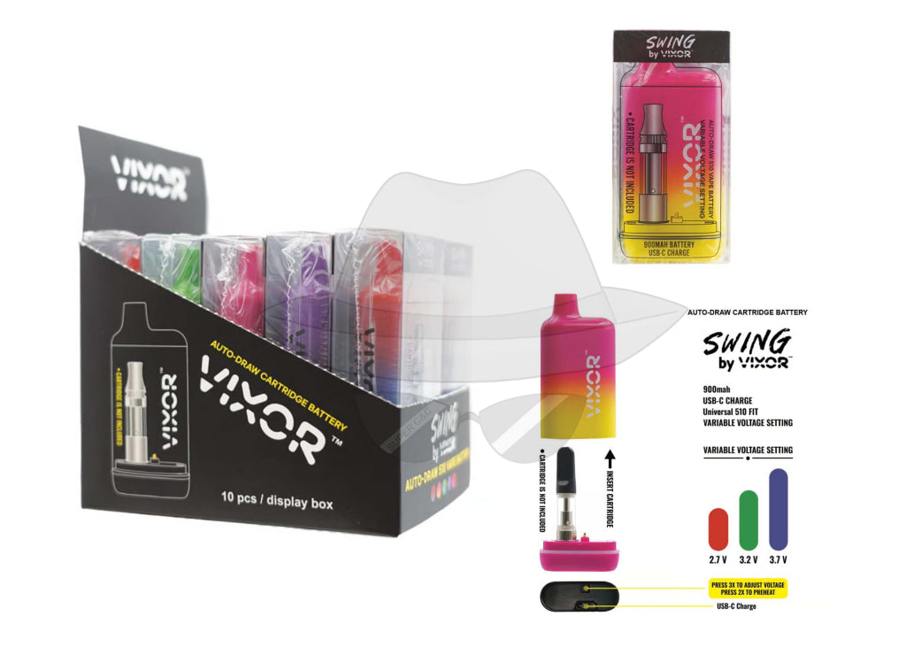 SWING by Vixor Cartridge Battery Display Box 10CT