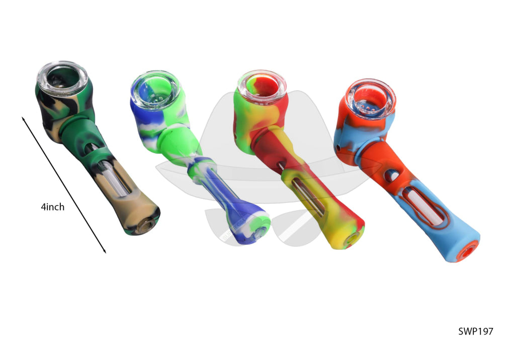 SWP197 Silicone Glass Hand Pipe