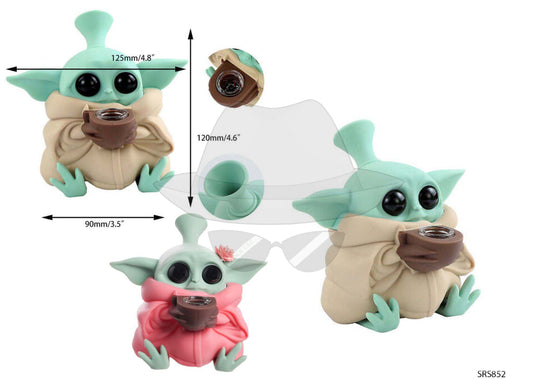 S852 Baby Yoda Silicone Water Pipe