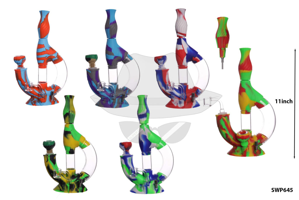 SWP645 2in1 Silicone Water Pipe