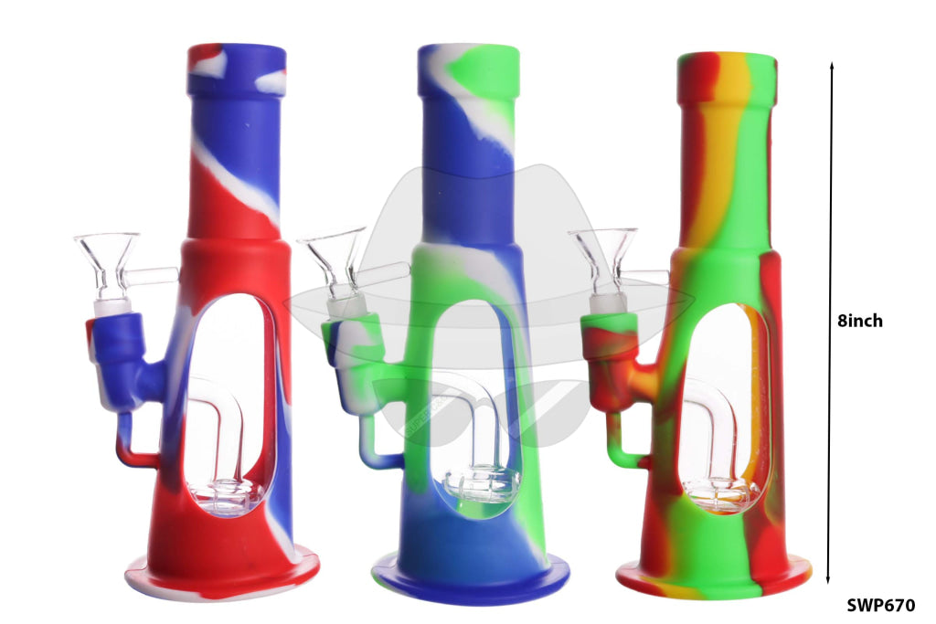 SWP670 Silicone Glass Water Pipe