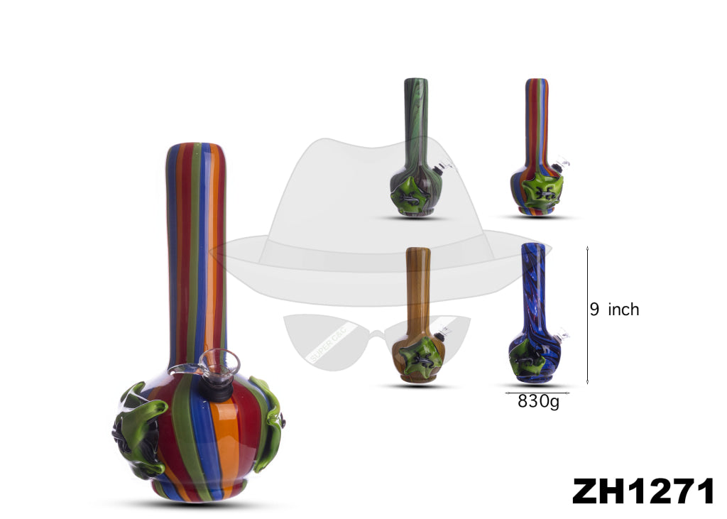ZH1271 9 INCH SOFTGLASS WATER PIPE