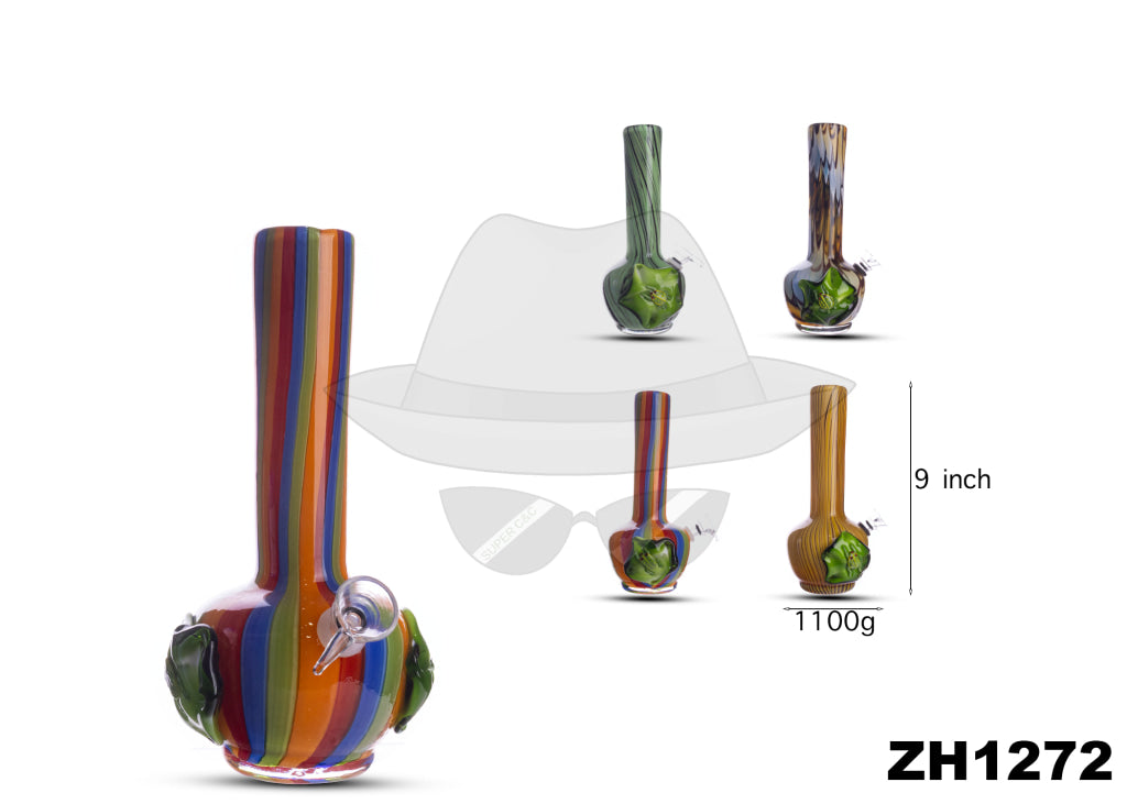 ZH1272 9 INCH SOFTGLASS WATER PIPE