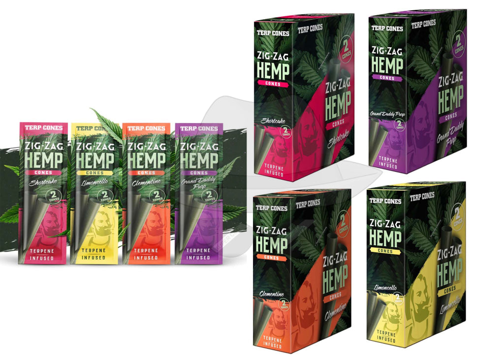 Zig Zag Terpene Infused hem Cones -15pack